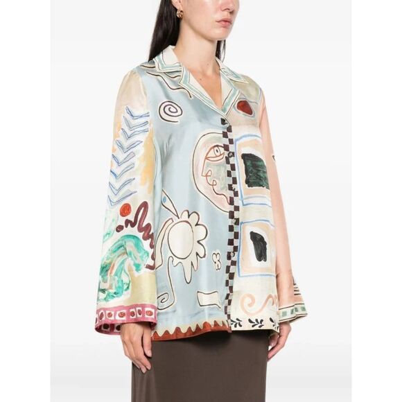 Alémais Women `Michelle` Silk Shirt - Picture 4 of 6